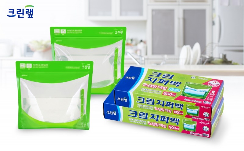 크린랲, 액상류 식품 보관 용이한 ‘스탠딩 액상 지퍼백’ 출시
