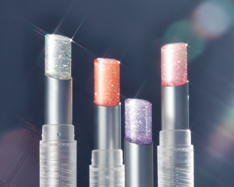 비건 글리터 코스메틱 브랜드 언리시아, 글리터리 웨이브 립 밤 신규 컬러. (사진=포도컴)