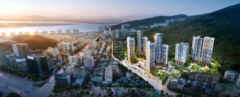 부산 당리1구역 조감도.(사진=대림산업)
