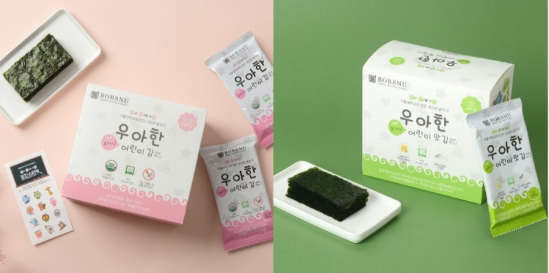 밥스누, 서울대와 만든 ‘우아한 오가닉 어린이 김’ 2종 출시