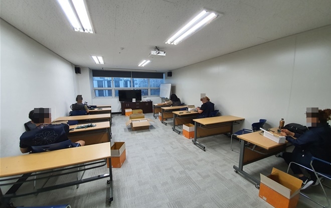 평택보호관찰소 내 자체작업장 운영.(사진제공=평택준법지원센터)