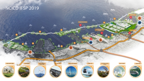 자카르타 대방조제 기본설계 조감도. 사진=농어촌공사