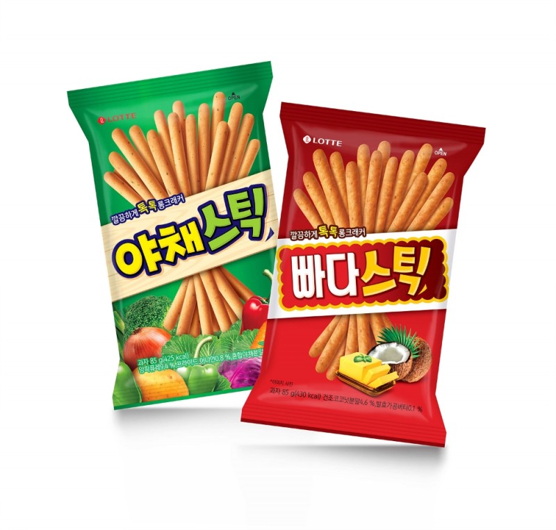 롯데제과, 롱크래커 2종 ‘빠다스틱’, ‘야채스틱’ 출시