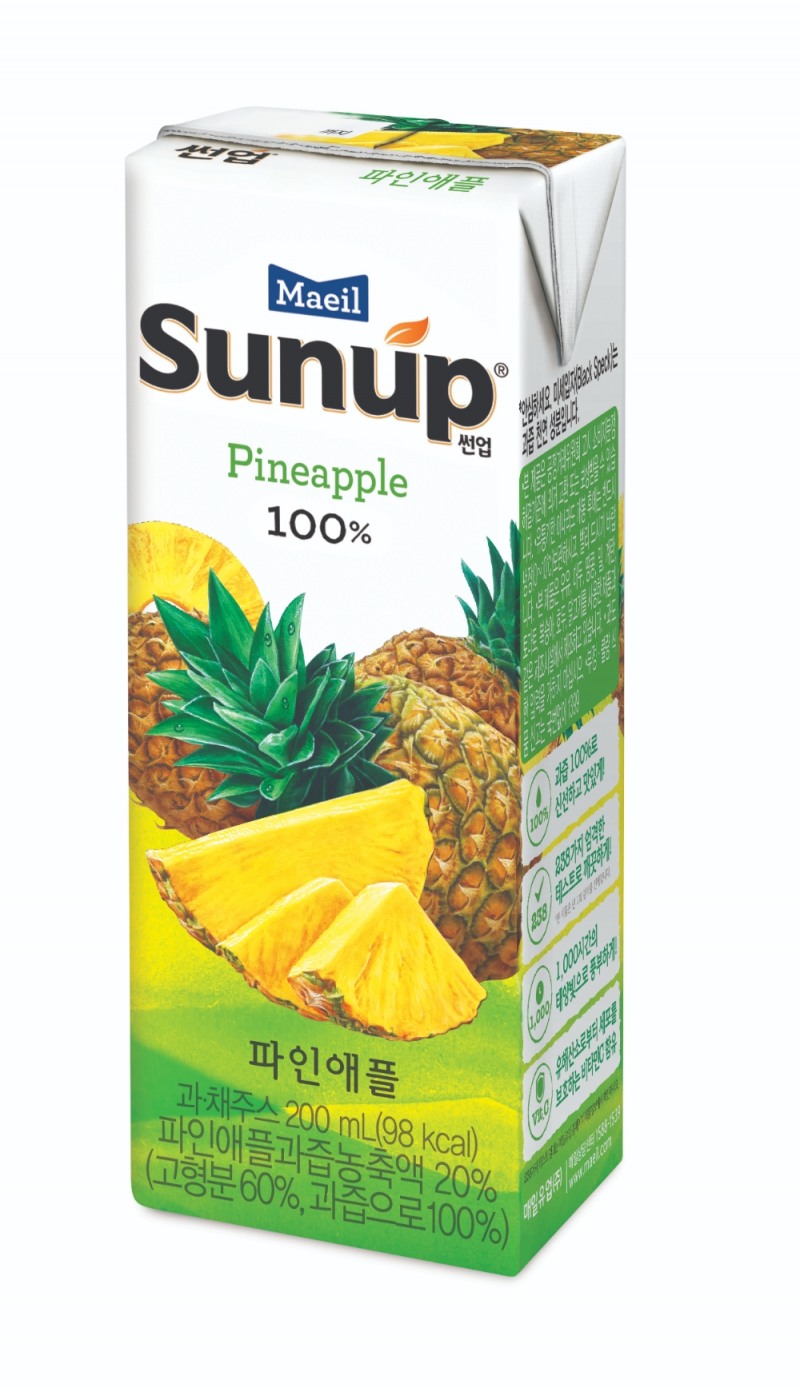 매일유업 썬업, 파인애플 주스 출시