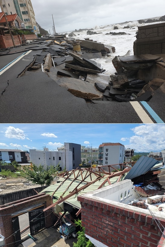 울산지역 태풍 피해상황.(사진제공=이상헌의원실)