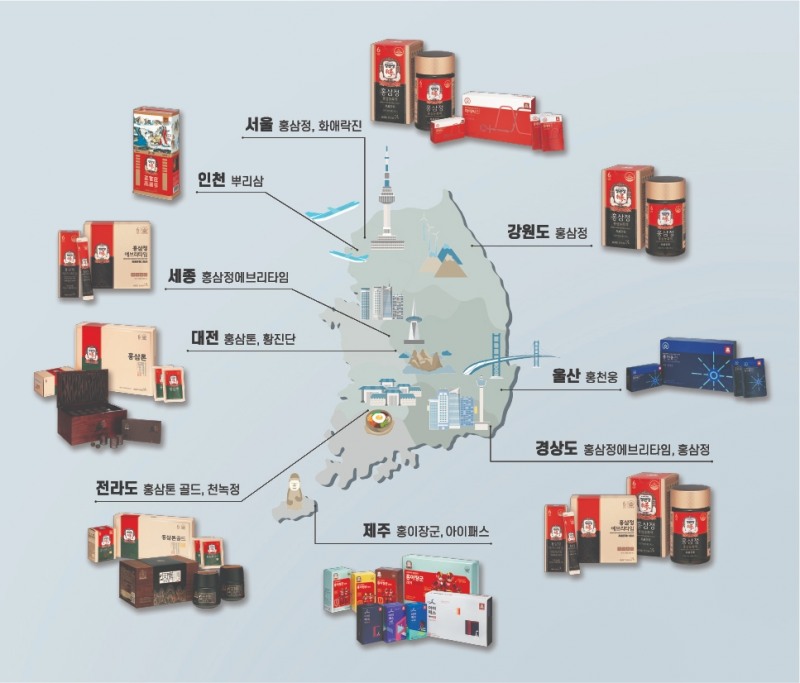 KGC인삼공사, 홍삼 판매로 본, ‘新 대한민국 홍삼 지도’ 공개