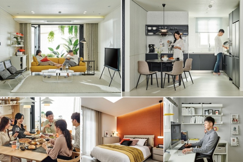 신혼부부를 위한 59㎡ 모델하우스.(사진=한샘)