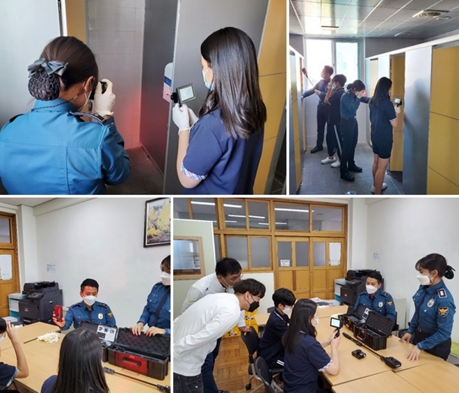 학교 내 불법촬영 합동 점검단 스쿨비추미 운영.(사진제공=부산경찰청)
