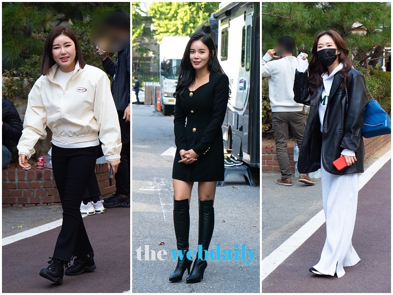 송가인-조정민-조이현, KBS 트롯 전국체전 출근길