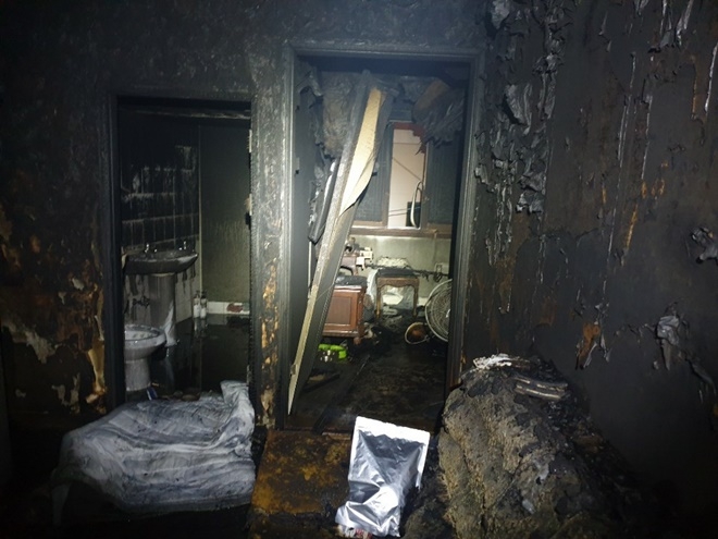 화재현장.(사진제공=부산경찰청)