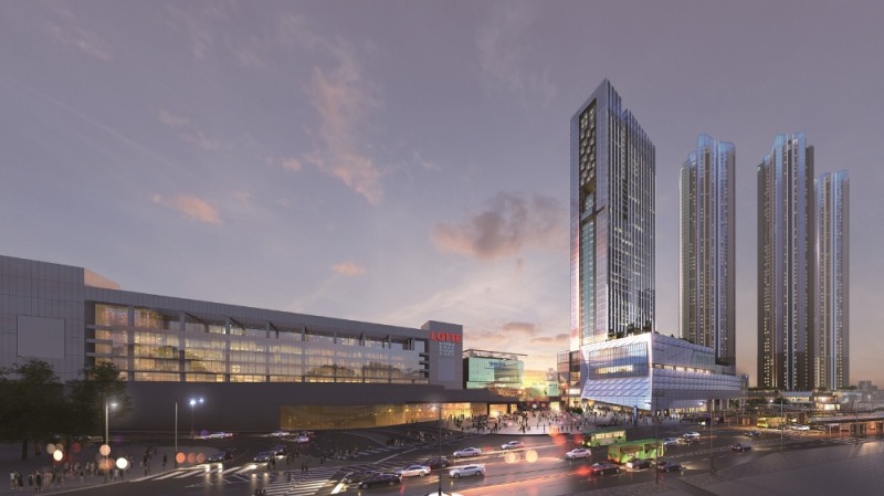 청량리역 롯데캐슬 SKY-L65 섹션오피스 투시도.(사진=롯데건설)