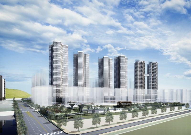 빅아일랜드 내 주상복합 투시도