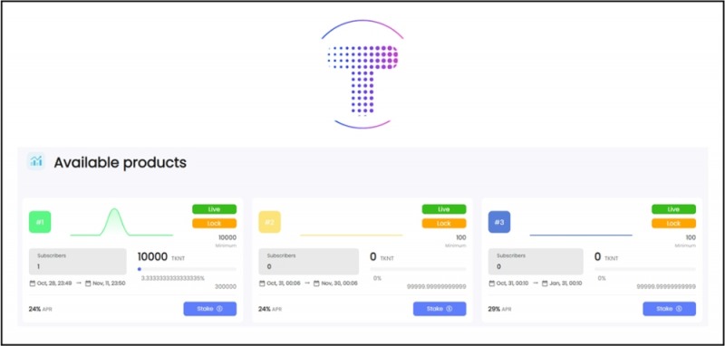 DeFi 솔루션 TKNT, 자체 Defi 스테이킹 플랫폼 런칭