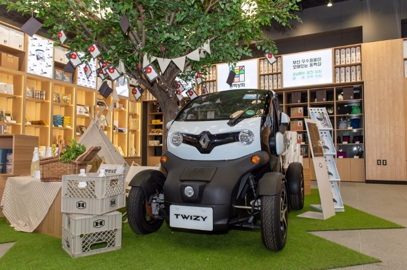 트위지 전시 모습.(사진=르노삼성자동차)