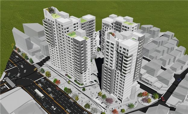 건축설계공모 당선(안) 기준 조감도.(사진=LH)