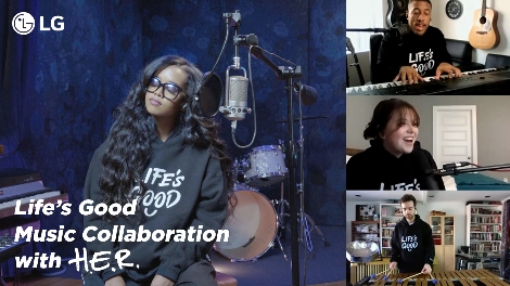 LG전자가 실시한 ‘Life’s Good 뮤직 프로젝트’의 최종 음원 뮤직비디오 캡처. 사진=LG전자