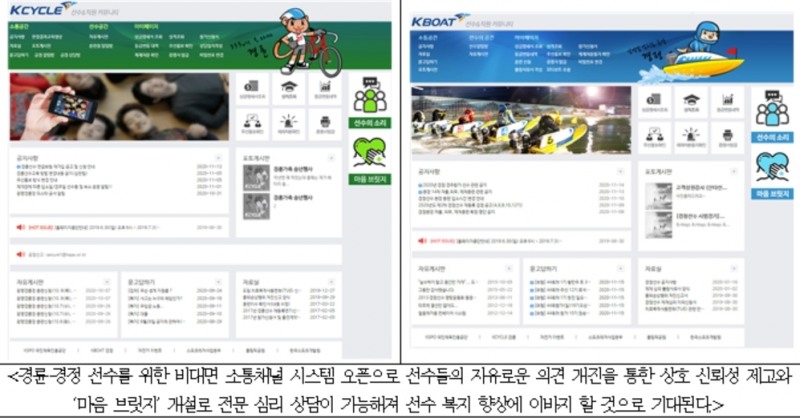 경륜·경정 선수를 위한 비대면 소통 채널 오픈