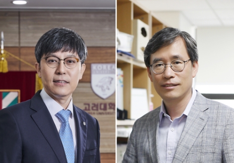 김병조 고려대 의료원산학협력단장(좌)과 김원기 고려대 의과대학 교수(우). 사진=고려대의료원