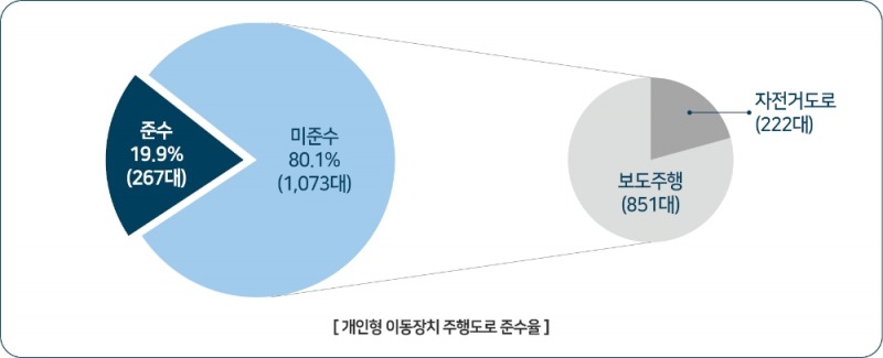 전동킥보드 이용자 60% ‘보도주행’…문제 심각