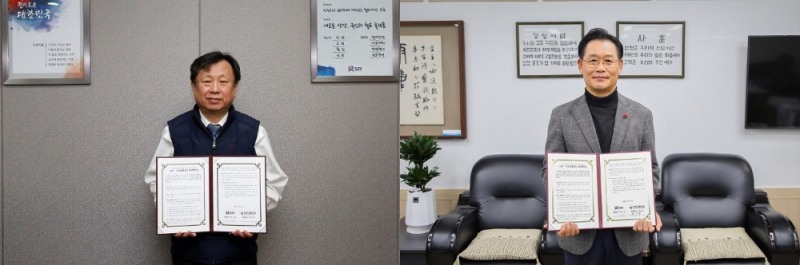 (왼쪽)박노승 SR 상임감사와 (오른쪽)전상주 인천교통공사 상임감사.(사진=SR)