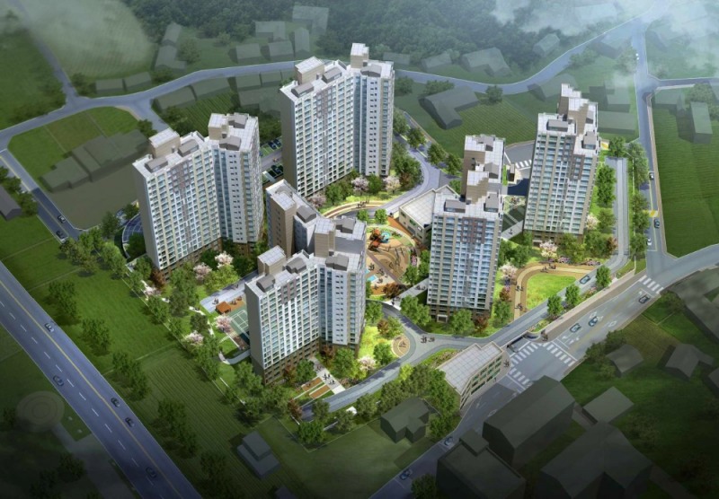 강릉시 사천 민간임대주택 조감도.(사진=호반건설)