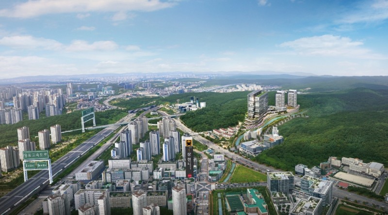 시그니처 광교 광역조감도.