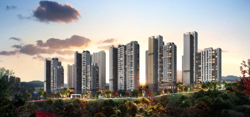 한화 포레나 수원장안 투시도.(사진=한화건설)