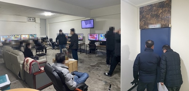 감염병예방법위반 등 업소 단속. (사진제공=부산경찰청)