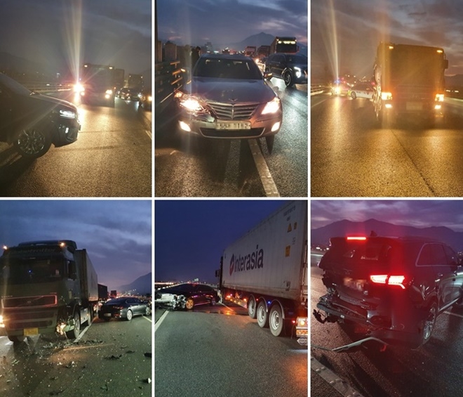 6중추돌 사고현장.(사진제공=부산경찰청)