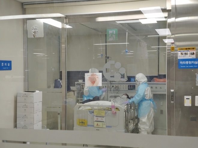 동아대병원 전담치료병상.(사진제공=동아대병원)