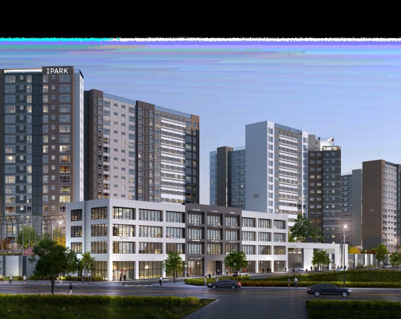 대구 복현 아이파크 단지내 상업시설 투시도.