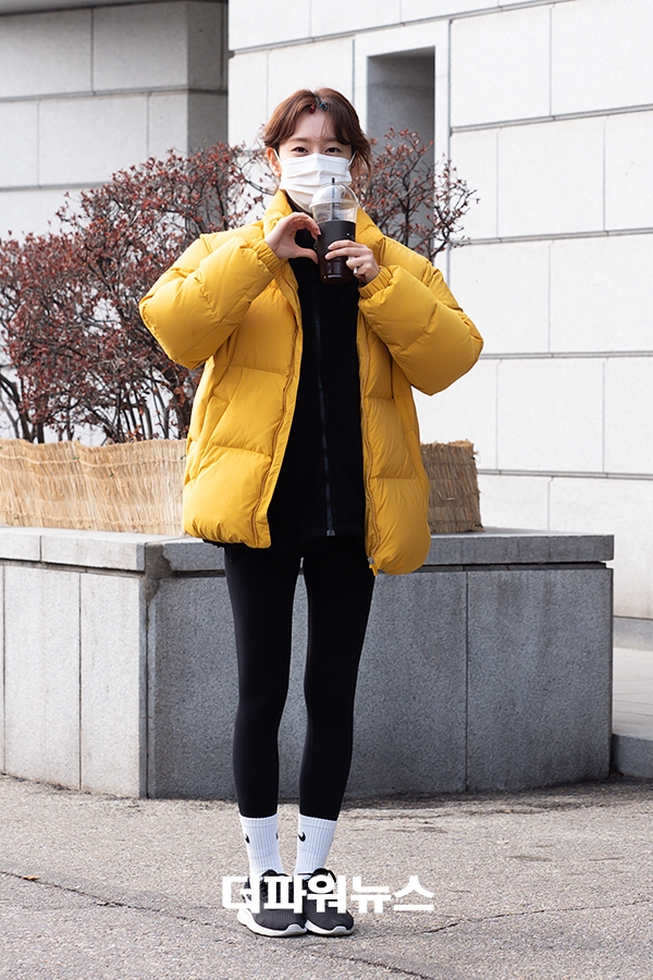 정민아, KBS 드라마 출근길 현장