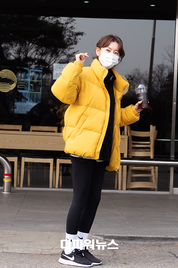 정민아, KBS 드라마 출근길 현장