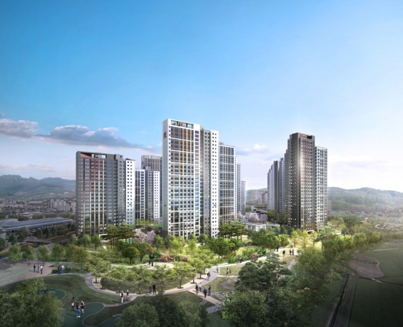 힐스테이트 용인 둔전역 투시도.(사진=현대건설)