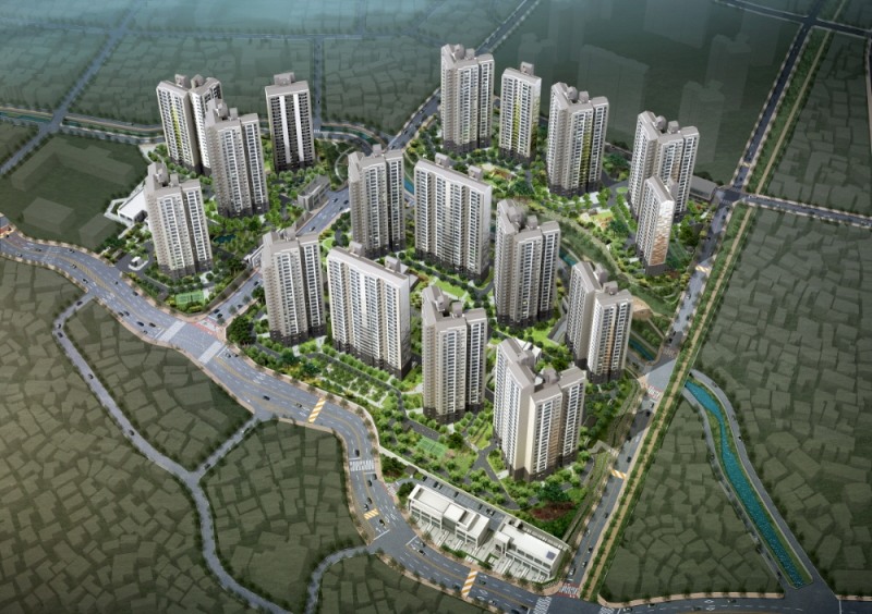 창원 푸르지오 더 플래티넘 조감도.(사진=대우건설)