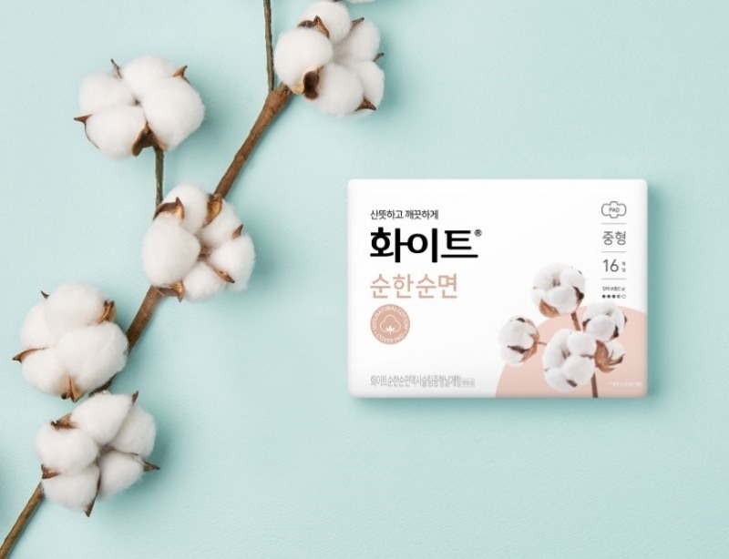 유한킴벌리, 순면 커버 생리대 ‘화이트 순한순면’ 출시