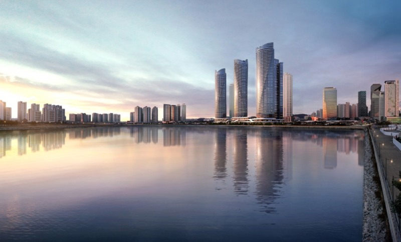 더샵 송도아크베이 메인 투시도.