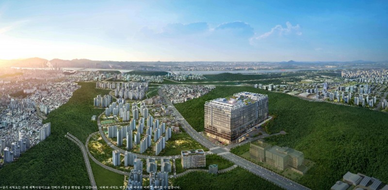 GL 메트로시티 향동 항공 조감도