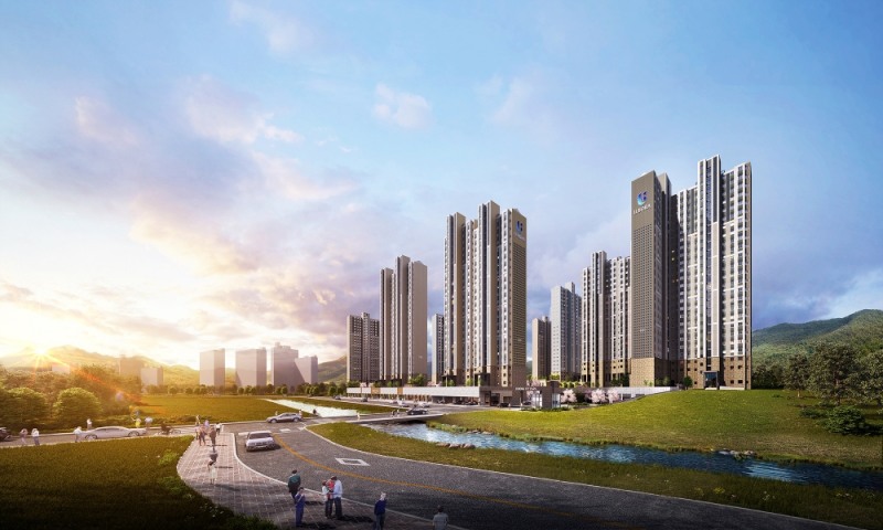 ‘마창대교 반도유보라 아이비파크’ 투시도.(사진=반도건설)