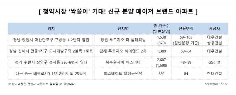 메이저 브랜드 단지, 지난해 청약시장 ‘싹쓸이’