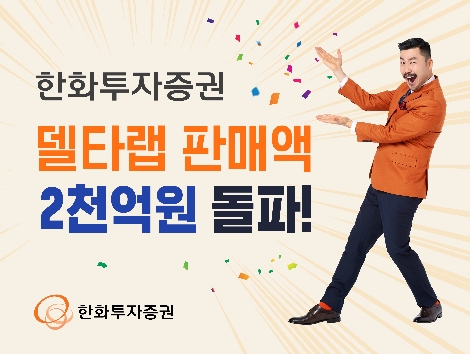 한화투자증권 “델타랩 판매액 2000억원 돌파”