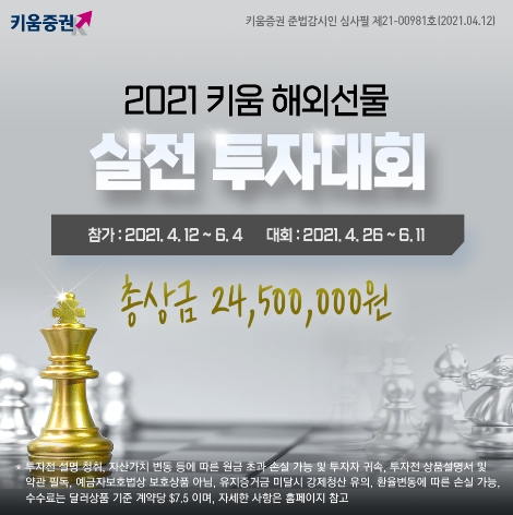 키움증권 ‘해외선물 실전투자대회’ 실시