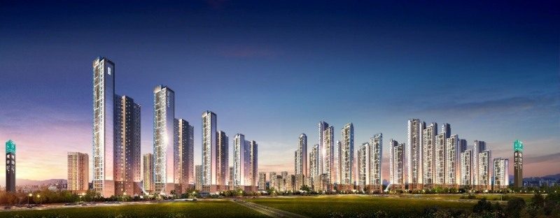 포스코건설, 일산 풍동2지구 도시개발사업 투시도.(사진=포스코건설)