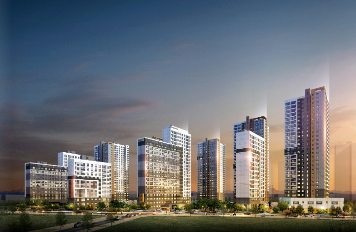 동탄 호수공원 리슈빌 투시도.(사진=계룡건설)