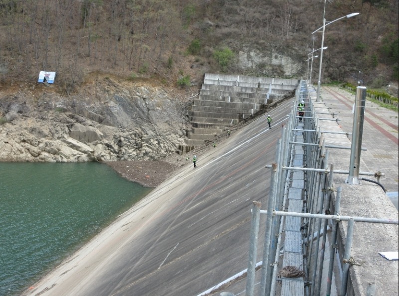 청송양수댐 정밀안전진단.(사진=국토안전관리원)