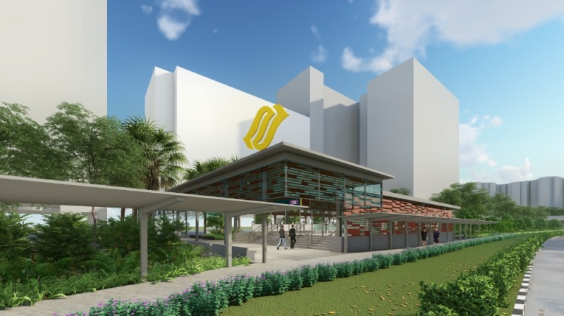 싱가포르 크로스 아일랜드 라인 파시르리스역 조감도.(사진=대우건설)