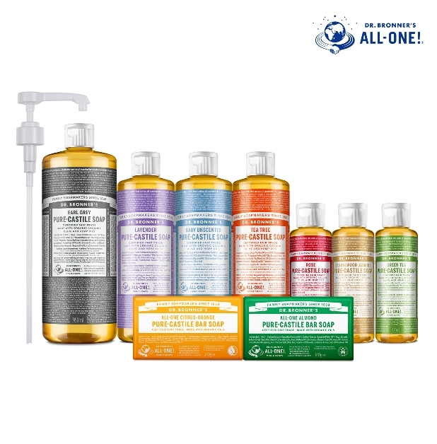 닥터 브로너스 '퓨어 캐스틸 솝 가정의 달 특별 패키지' 구성.(사진= 닥터 브로너스)