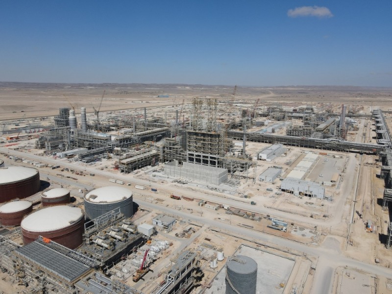 대우건설이 시공중인 오만 DUQM 정유시설 전경.(사진=대우건설)