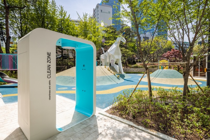 ‘디에이치 클린존(Clean Zone)’ 설치 모습.(사진=현대건설)