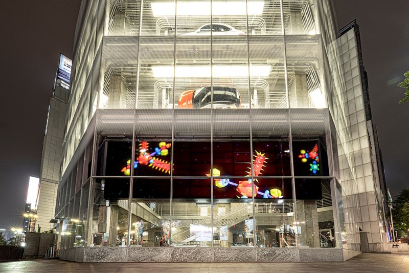 현대모터스튜디오 서울 ‘월드 온 어 와이어’ 외부 전경.(사진=현대자동차)